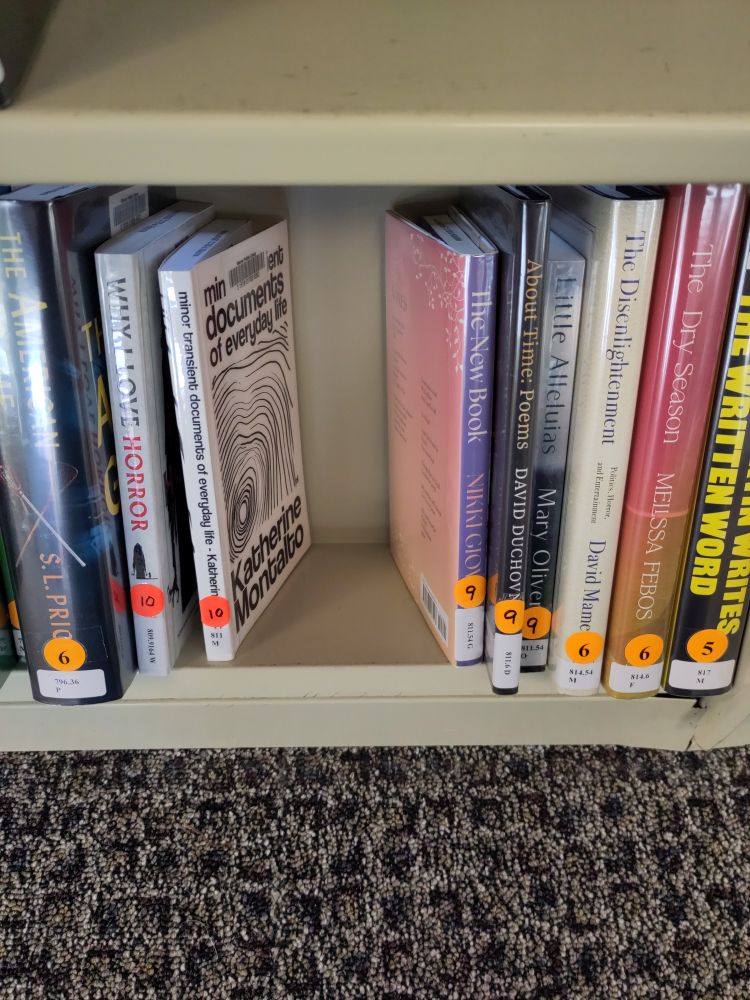 books on a library shelf